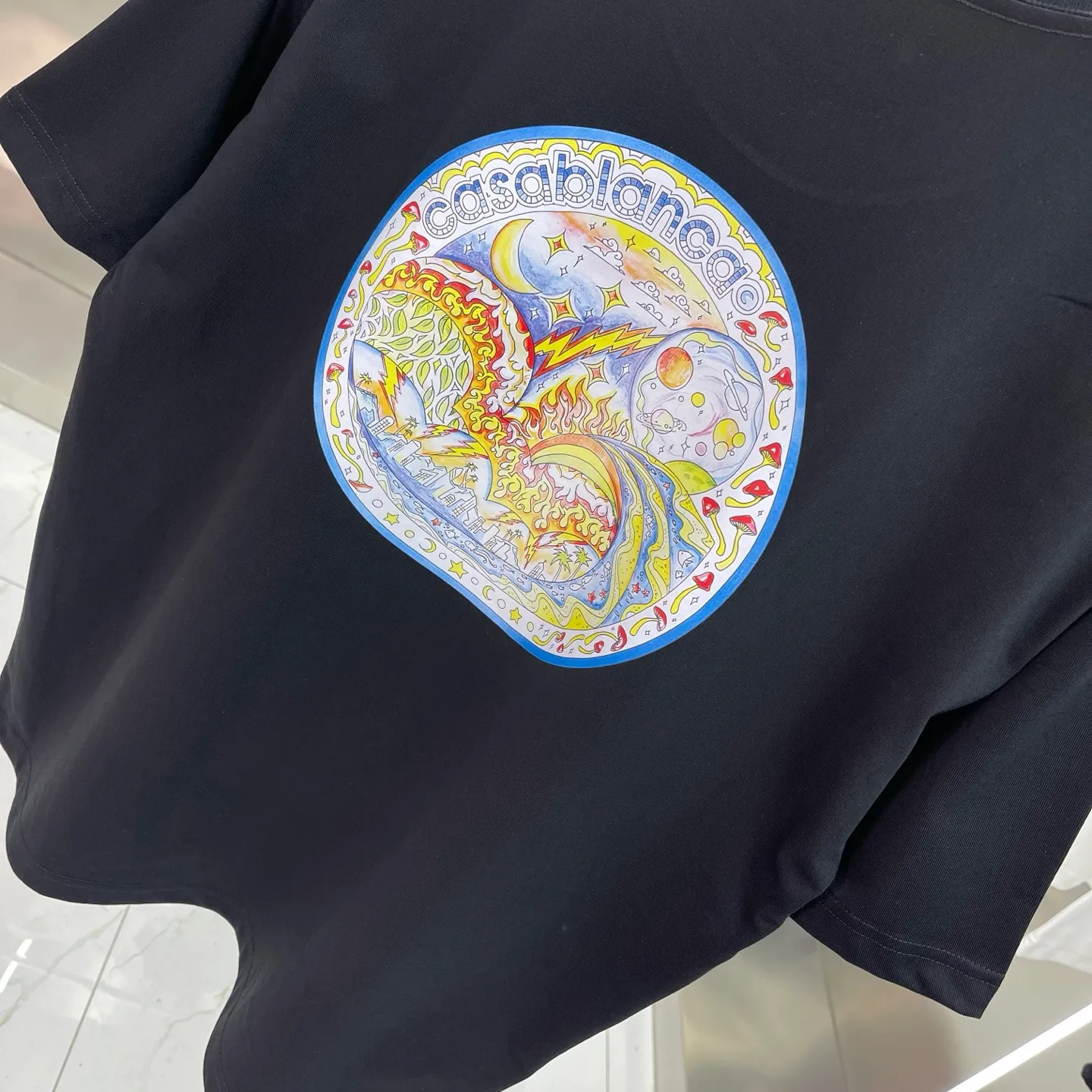 25ss New Arrival Casablanca Classic Series T ～ ， ， 。 ， Classic ， In Stock ！ ：White Black Royal Blue Size：S M L XL XXL